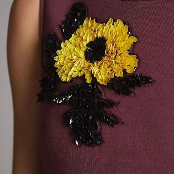 NWT Anthropologie Dhruv Kapoor Sequined Shift Mini Dress - Picture 3 of 14